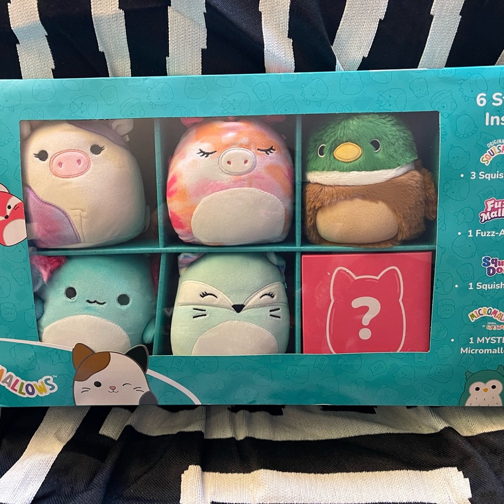 Squishmallows Small Pet Plush Set - Pink, Green, Brown